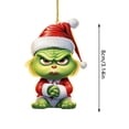 thumbnail image 3 of Adorno para árbol de Navidad Grinch con colgantes de monstruo verde divertidos y bonitos de 8cm para interiores, 3 of 5