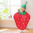 thumbnail image 2 of LIIPEE Children Outfit Sets Cartoon Fruit Vegetable Dress Up Graphic Jumpsuit Hat Two Piece Set Boys Girls Kids Cute Comfortable Soft Kindergarten Performance Party Stage Clothing,Red,One Size, 2 of 4
