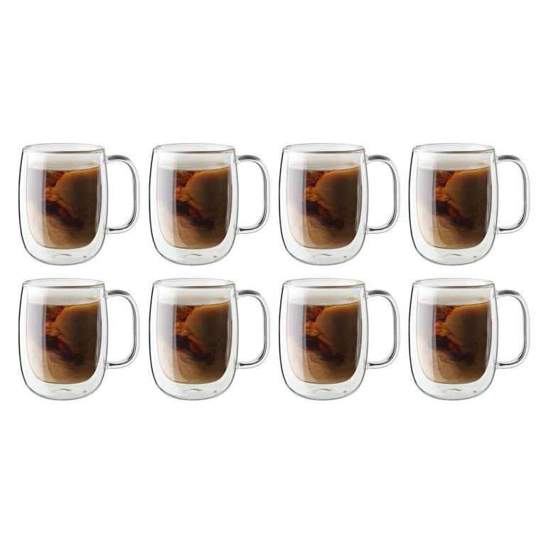 ZWILLING Sorrento Plus 8-pc Double-Wall Glass Coffee Mug Set