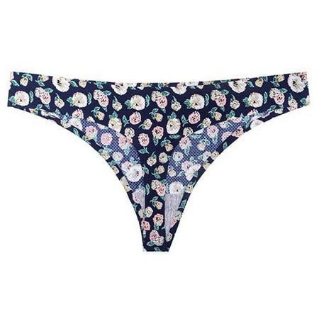 

Xinhuaya Women S New Non-Trailer Fashion Printing Seamless Panties Sexy Temptation Hot Seamless Breathable One-Piece Girl Mid-Waist Thong