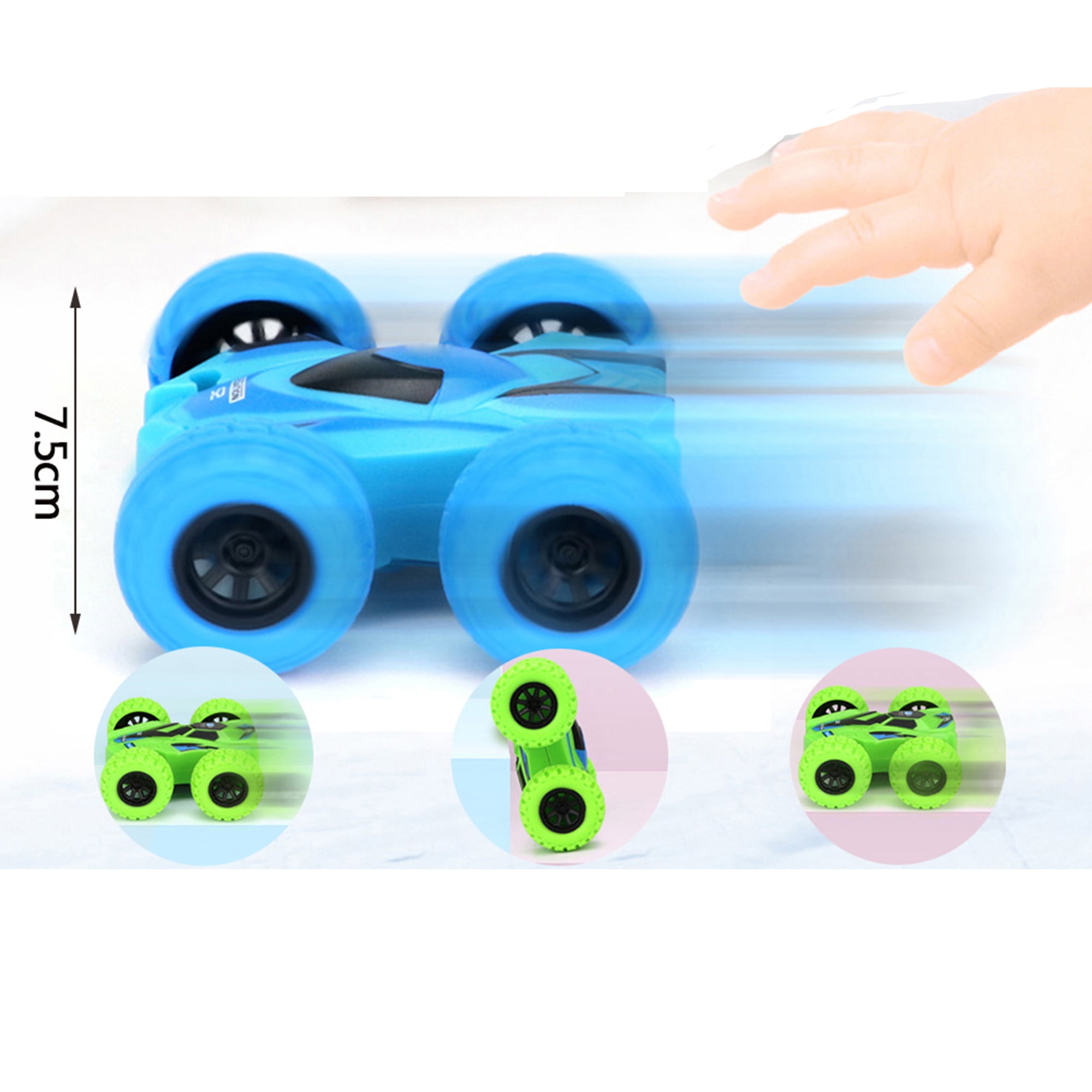 Buy Set of 4 Pull Back Cars, Mini Monster Trucks DoubleSided Friction