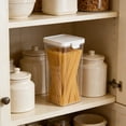 thumbnail image 6 of CuiLiyq Transparent Airtight Food Storage Container, Stackable Sealed Jar for Kitchen Pantry Snacks Grains Cereal Organization, 3.9" x 3.9" x 7", 6 of 6