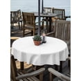 thumbnail image 2 of Outdoor Tablecloth with Umbrella Hole Zipper White Round Tablecloth 60" Waterproof Outside Table Cloth Modern Minimalist Pure Soild Color Patio Table Cover Tablecloths for Picnic Party, 2 of 8