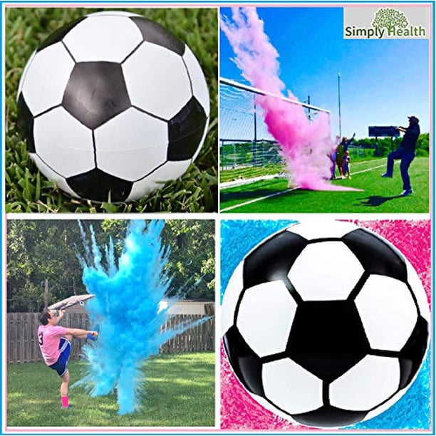 Gender Reveal Soccer Ball Pink And Blue Powder Kit For Baby Boy Girl Gender Reveal Party Biggest Soccer Ball Most Powder Biggest Puff And Great Photos Opportunity Walmart Com Walmart Com