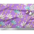 thumbnail image 3 of Soimoi Poly Georgette Fabric Leaves & Wild Flower Decor Fabric Printed Yard 42 Inch Wide, 3 of 3