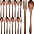 thumbnail image 1 of Juego de cucharas y tenedores de madera (16 piezas), 1 of 6