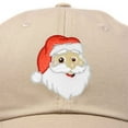 thumbnail image 2 of DALIX Christmas Happy Santa Hat Womens Embroidered Baseball Cap in Khaki, 2 of 6