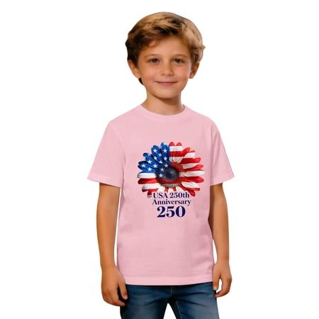 250 Anniversary Usa Shirt Kids 250th Anniversary Usa Patriotic Short Sleeve T Shirt Top 4th Of July Celebration Fashion Cool Boys Girlss Tops Tees & Blouses