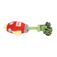 thumbnail image 5 of Plush Dog Toy Teeth Cleaning Interactive Stuffed Dog Chewing Toy with Knot Rope for Puppy Red, 5 of 5
