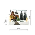 thumbnail image 2 of Christmas Luminous Music Box Ornaments Christmas Present Snow Scene Decorations, 2 of 8