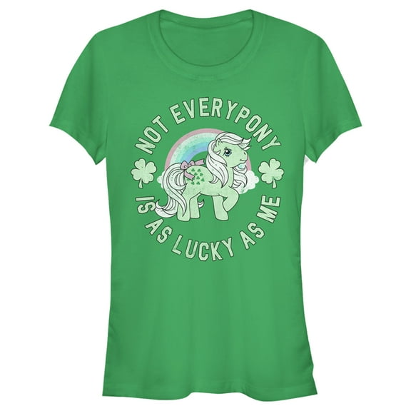 Junior's My Little Pony St. Patrick's Minty Lucky As Me Graphic Tee Kelly Green Large