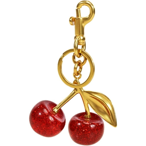 Cherry Bag Charms for Women, Glitter Purse Charms, Cherry Keychain Charms Accessory for Bags Handbags