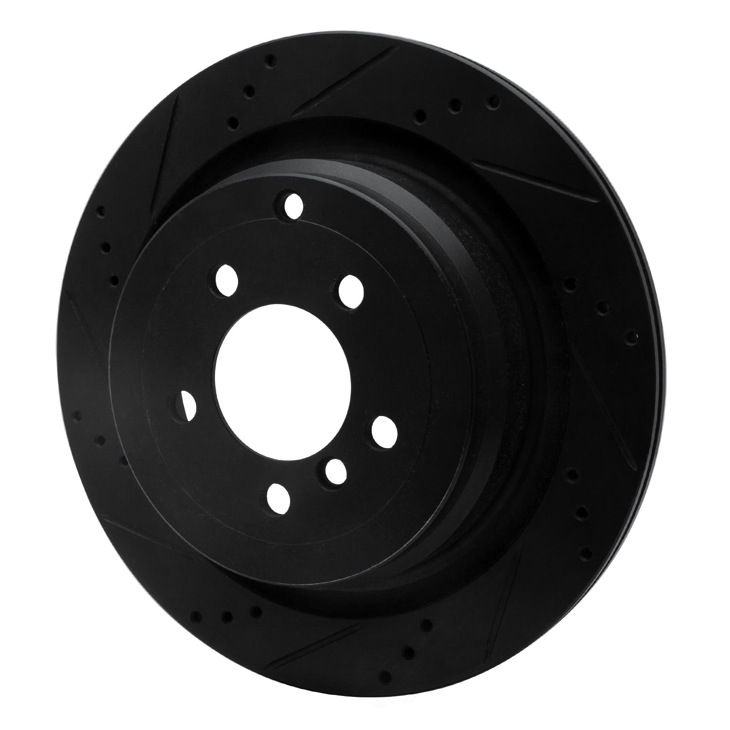 Dynamic Friction Company 633-11016L DFC Brake Rotor - Drilled And Slotted - Black