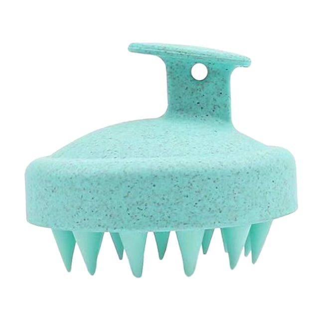 Cepillo de silicona para champú, cepillo para lavar el cabello, cepillo para corporal, cepillo para el cuidado del cuero cabelludo para mujeres Verde