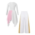 thumbnail image 2 of YUUMIN Robe de Danse Culte Ludique Culte pour Filles Église Chœur Patchwork Robe et Pantalon Large Ensemble Danse Rose 8, 2 of 5
