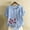 Light Blue, variant on QUNYINEY Short Sleeve Spring Tops for Women Floral Casual Crew Neck Shirts Pullover Loose Linen Button Tops