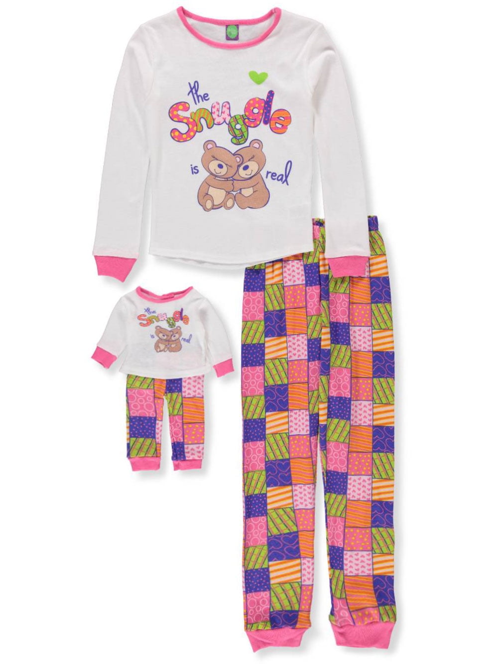 Dollie and Me Girls Matching Outfits 2-Pack Pant Pajama Set 