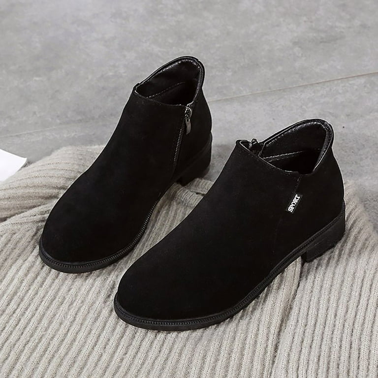 KmaiSchai Botas Cortas Para Mujer Minimalist Side Zipper Boots For Women Ankle Boots Short Boots Single Shoes For Ladies Casual Shoes Non Slip Booties KmaiSchai Botas Cortas Para Mujer Minimalist Side Zipper Boots For Women Ankle Boots Short Boots Single Shoes For Ladies Casual Shoes Non Slip Booties
