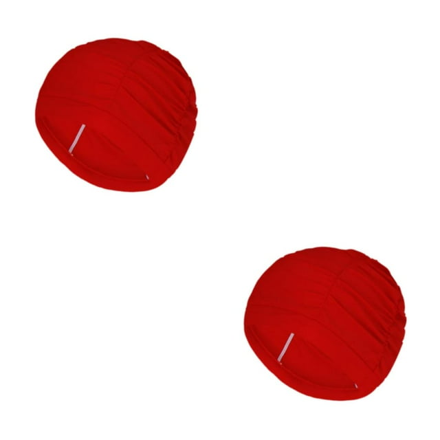 Gorro de baño de tela Greeniant Ligero rojo 2Conjunto