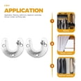 thumbnail image 5 of Metal Bracket Open Flange Seat Pipeline to Curtain Rod Hardware Brackets Closet Socket 2 Pcs, 5 of 6