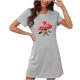 thumbnail image 1 of Camisón corto de talla grande para mujer, camisón de manga corta con estampado de pecho a la moda, camisón para mujer, 1 of 2