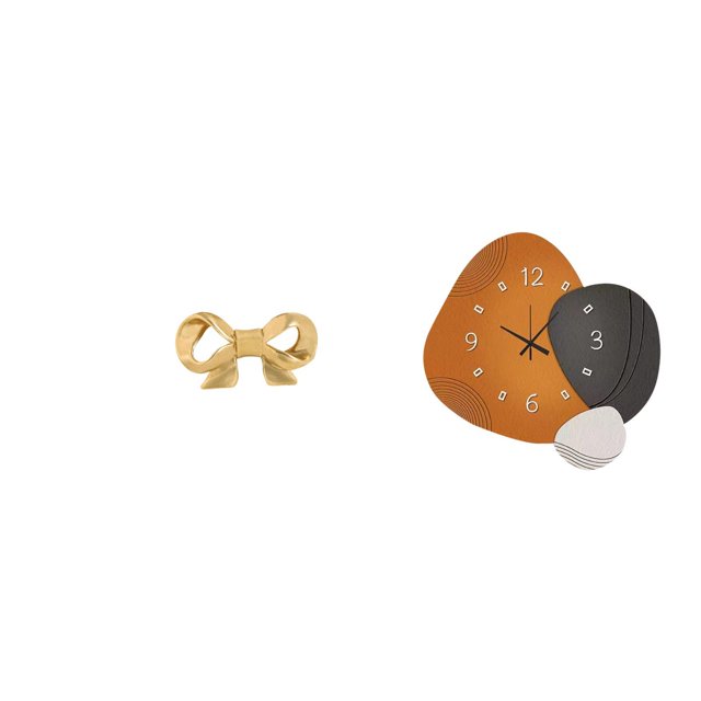 Tirador de latón con forma de lazo para muebles, reloj de pared moderno, tirador decorativo para armarios, cajones de cocina, dormitorio, baño, restau