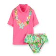 thumbnail image 1 of Carter's Baby Girls' 2-piece Rashguard Set ,12 Months, Pink Lei, 1 of 1