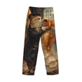 thumbnail image 3 of Lsque Cat Fish Dance Vintage Print Men's Pajama Pants, Lounge Pant - Comfortable Home Wear,Elastic Waistband, Stylish Design-Large, 3 of 9