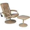 Relaxzen Shiastu Massage Chair with Ottoman, Tan