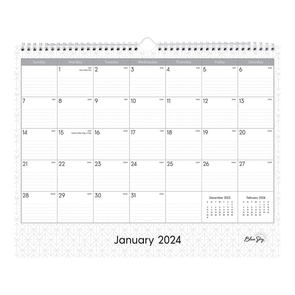 Blue Sky Enterprise 2024 Wall Calendar 15x12
