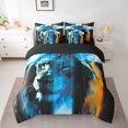 thumbnail image 2 of Manfei Animal Lion 7-Piece Twin Bedding Sets,Christian Cross Bedding Comforter Set,Jungle Wildlife Breathable Sheet Sets,Ultra Soft Abstract Room Decor,Reversible, 2 of 6