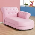 thumbnail image 5 of Gymax Kids Sofa Relax Couch Chaise Lounge Armrest Chair Bedroom Living Room Pink, 5 of 9