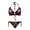 Gothic Skull & Floral Print with Butterfly Accent, variant on Rainbow Spiral Tie-Dye Halter Triangle Bikini Set - Sexy Tie Side Two Piece Swimsuit for Beach & Vacation | Quick Dry, Stretchy & Figure Hugging