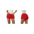 thumbnail image 2 of Rdhnmea Women's Summer Ruffled Frilly Shorts, Multi-Layer Mesh Short Pants, 2 of 9
