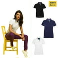 thumbnail image 2 of Asquith & Fox Womens Short Sleeve Performance Blend Polo Shirt, 2 of 3
