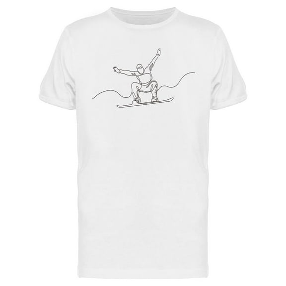 Jumping Snowboarder T-Shirt Men -Image by Shutterstock, Male Small