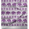 thumbnail image 1 of Soimoi Poly Georgette Fabric Aztec & Tribal Elephant Ethnic Print Fabric by the Yard 52 Inch Wide, 1 of 1