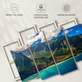 thumbnail image 6 of Elephant Stock Kauai Wall Art - Horizontal Multi Panel Canvas - Living Room Wall Decor - Beach Multi Panel - Brown And Green Decor - 52" x 32", 6 of 8