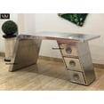 thumbnail image 5 of NauticalMart Aviator Wing Desk Aluminium Table Home Office Aviator Furniture Decor (Three Drawer, 64 Inches), 5 of 5