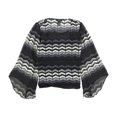thumbnail image 1 of Alfani Blouse en ZigZag Transparent pour Femmes, Noir, Petite, PM, 1 of 1
