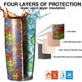 thumbnail image 5 of 20oz Autism Awareness Tumbler, Skinny Stainless Steel Tumbler with Lid Straw, Vacuum Insulated Double Wall Travel Tumbler, Coffee MugGreat Gifts for Girls, Mom, Dad, Grandpa, Grandma, 5 of 6