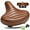 Brown-, variant on Wide Bike Seat for Men Women Comfort, Large Soft Padded Bicycle Seat Cushion, Oversized Comfortable Replacement Saddle for City & Mountain Bicycle, Beach Cruiser, Ebike, Scooter, Stationary Bike