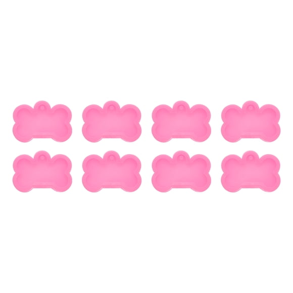 Uxcell 8 Pcs Moldes de Resina en Forma de Hueso Grande de Silicona Kit de Llaveros, Rosa