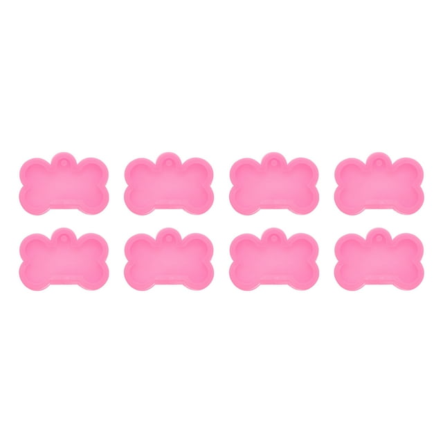 Uxcell 8 Pcs Moldes de Resina en Forma de Hueso Grande de Silicona Kit de Llaveros, Rosa