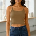 thumbnail image 6 of Lace Trim Ribbed Crop Tank Tops for Women Solid Sleeveless Form Fitting Cami Tops Soft Breathable Blouse for Casual and Layering Wear, 6 of 8