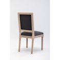 thumbnail image 5 of Dining Chairs Set of 2, French Linen Upholstered Dining Room Chairs with Squre Fabric Backrest and Carving Solid Wood Leg, Farmhouse Style Accent Chair for Living Room Kitchen, Gray, 5 of 7