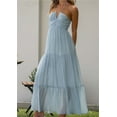 thumbnail image 1 of Robe Longue Y2k pour Femmes Bretelles Spaghetti Col en V Robe Maxi Ligne A Dos Nu Vacances Anniversaire Plage Robe d'Été, 1 of 3
