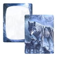 BZSMCE Soft Fitted Cotton Sheets In Beautiful Gray Wolf Pattern 39*27 ...