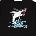 thumbnail image 4 of Inktastic Great White Shark Jumping Boys or Girls Long Sleeve Toddler T-Shirt, 4 of 5