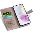 thumbnail image 6 of Asuwish Compatible with Samsung Galaxy A35 5G Wallet Phone Case and Tempered Glass Screen Protector Flip Credit Card Holder Stand Mandala Flower Cell Cover for A 35 35A A355G Women Men Gray, 6 of 8